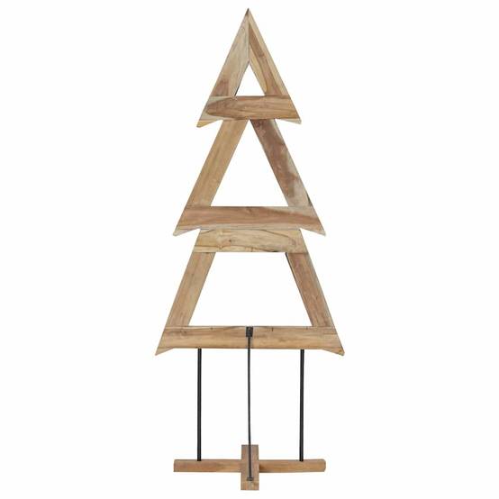 Sapin de Noël en bois de teck massif décoration rustique pour salon 180 cm – ComfortXL Outdoor Living - Image 7
