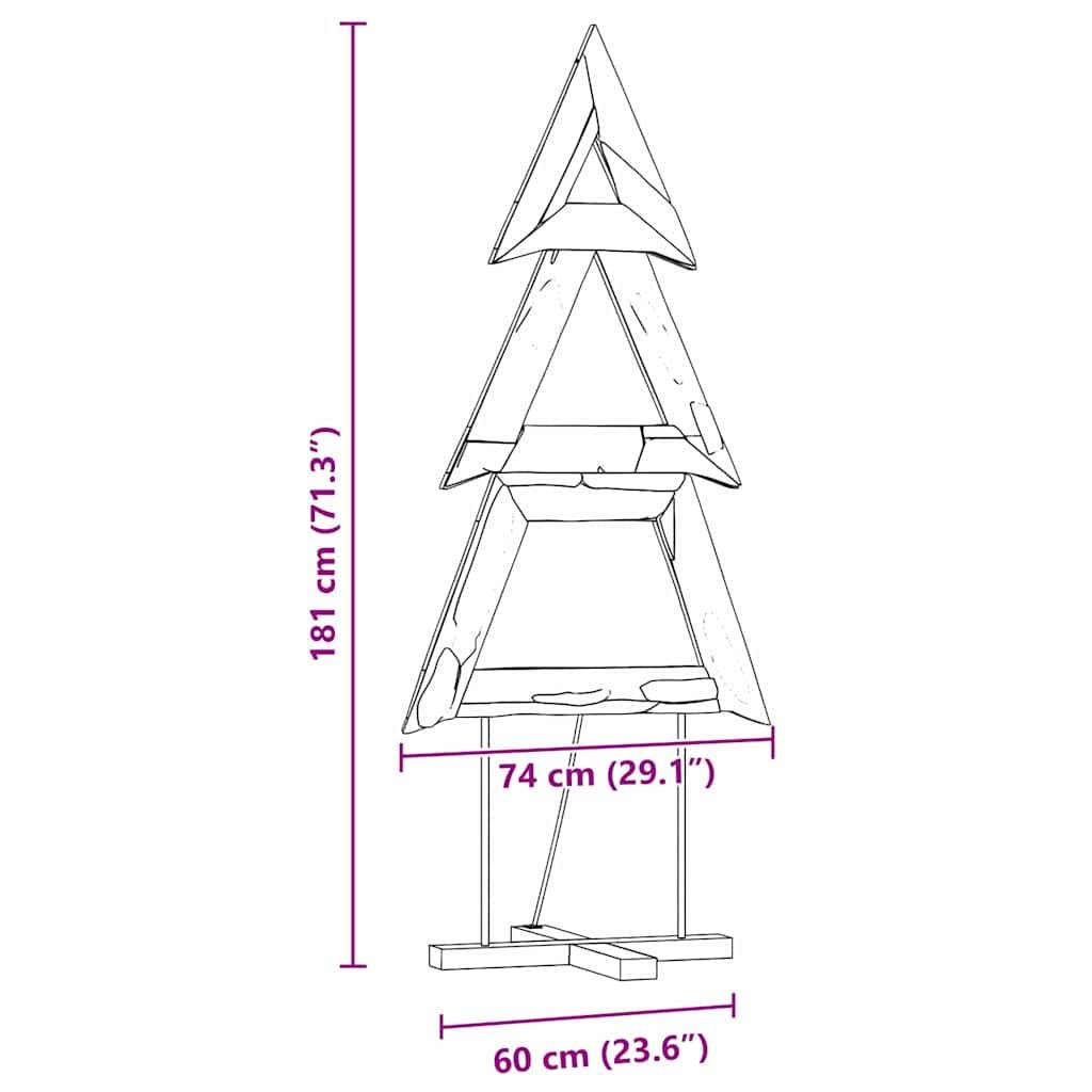 Sapin de Noël en bois de teck massif décoration rustique pour salon 180 cm – ComfortXL Outdoor Living - Image 10