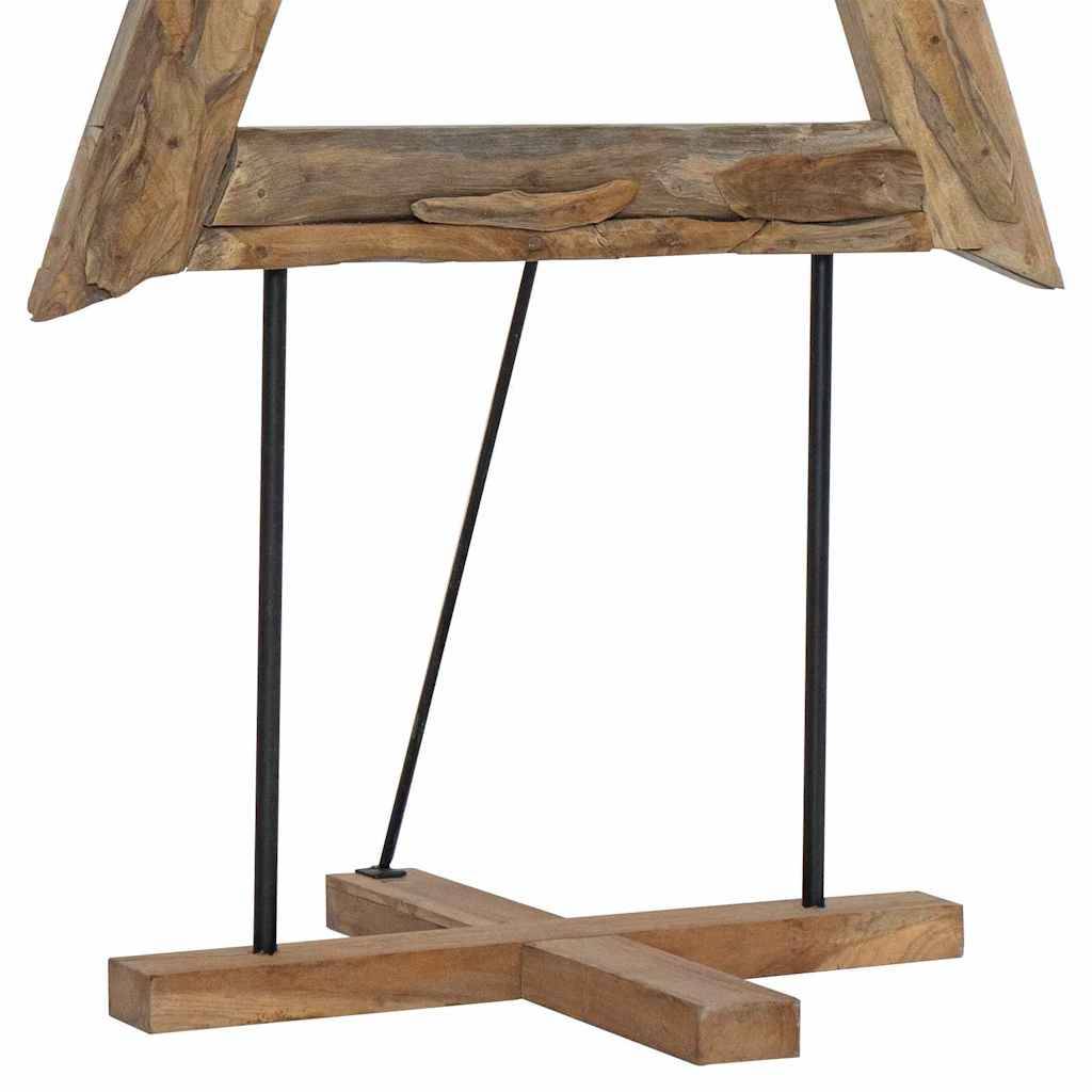 Sapin de Noël en bois de teck massif décoration rustique pour salon 180 cm – ComfortXL Outdoor Living - Image 8