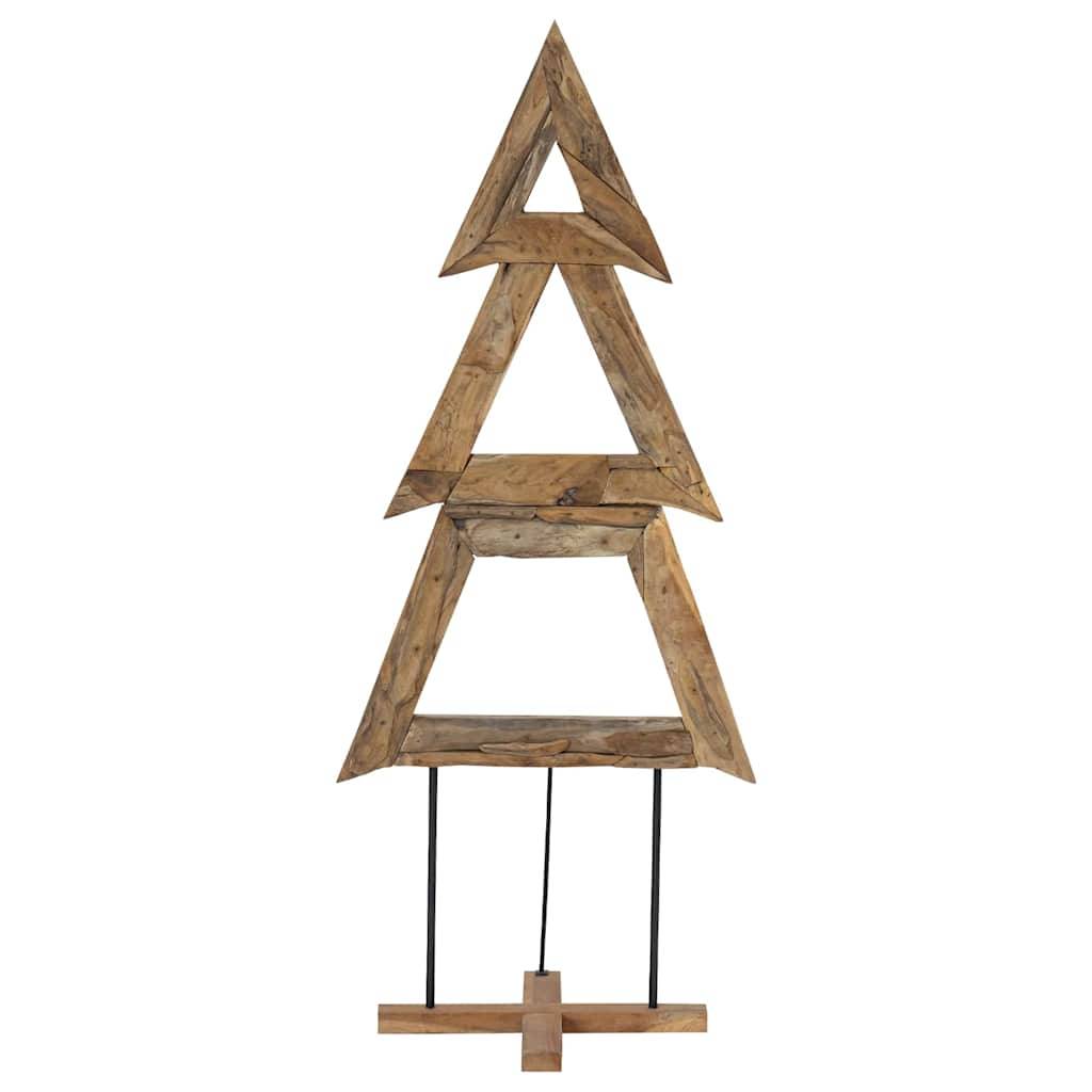 Sapin de Noël en bois de teck massif décoration rustique pour salon 180 cm – ComfortXL Outdoor Living - Image 5