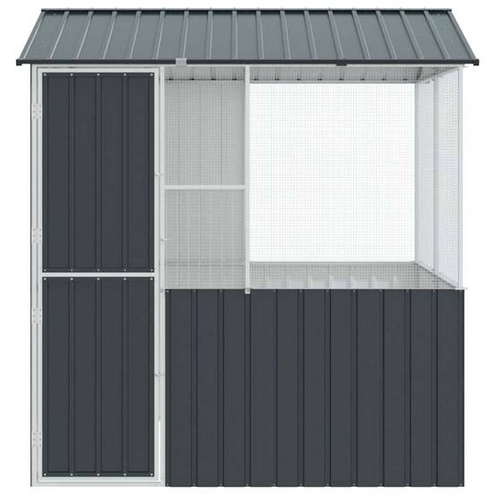 Volière Carrée Acier Galvanisé Solide 215x209cm Anthracite - ComfortXL Outdoor Living - Image 6
