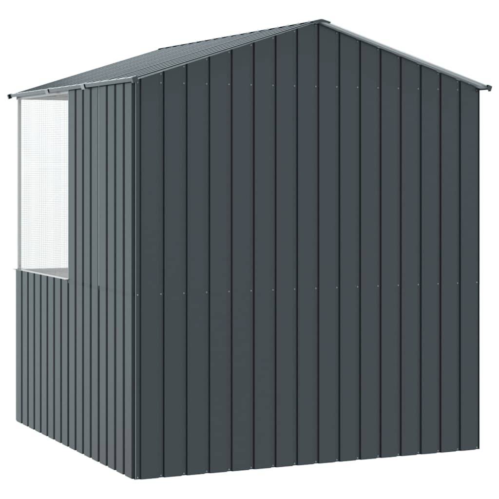 Volière Carrée Acier Galvanisé Solide 215x209cm Anthracite - ComfortXL Outdoor Living - Image 5