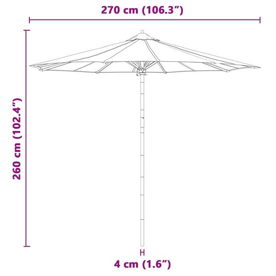 PANGIVO - Parasol de jardin Bambou Blanc crème 270 x 270 x 260 cm - PANGIVO - Image 8