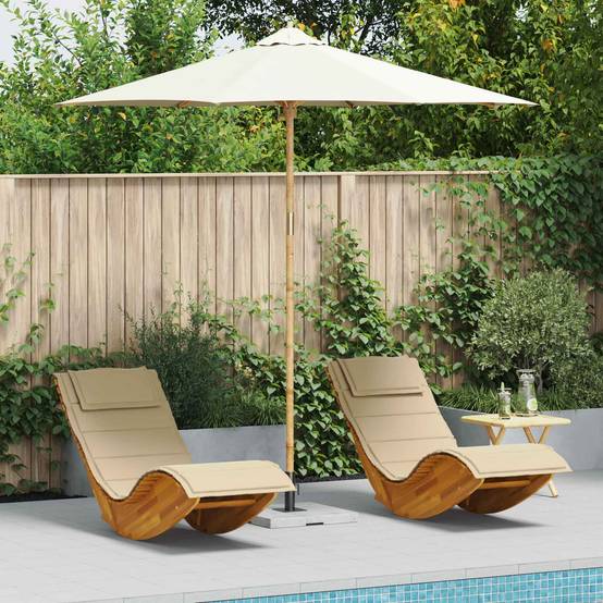 PANGIVO - Parasol de jardin Bambou Blanc crème 270 x 270 x 260 cm - PANGIVO - Image 1