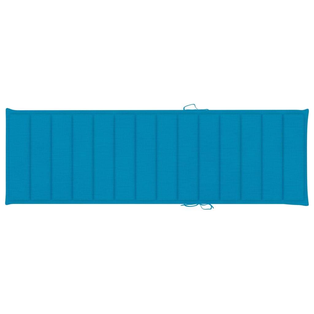 Helloshop26 - Transat chaise longue bain de soleil lit de jardin terrasse meuble d'extérieur avec coussin bois d'acacia solide - Imagen 9
