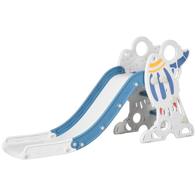 Toboggan enfant design fusée avec set d’autocollants, bleu, 1,5-3 ans, dimensions 157 x 46,5 x 80 cm - Image 6