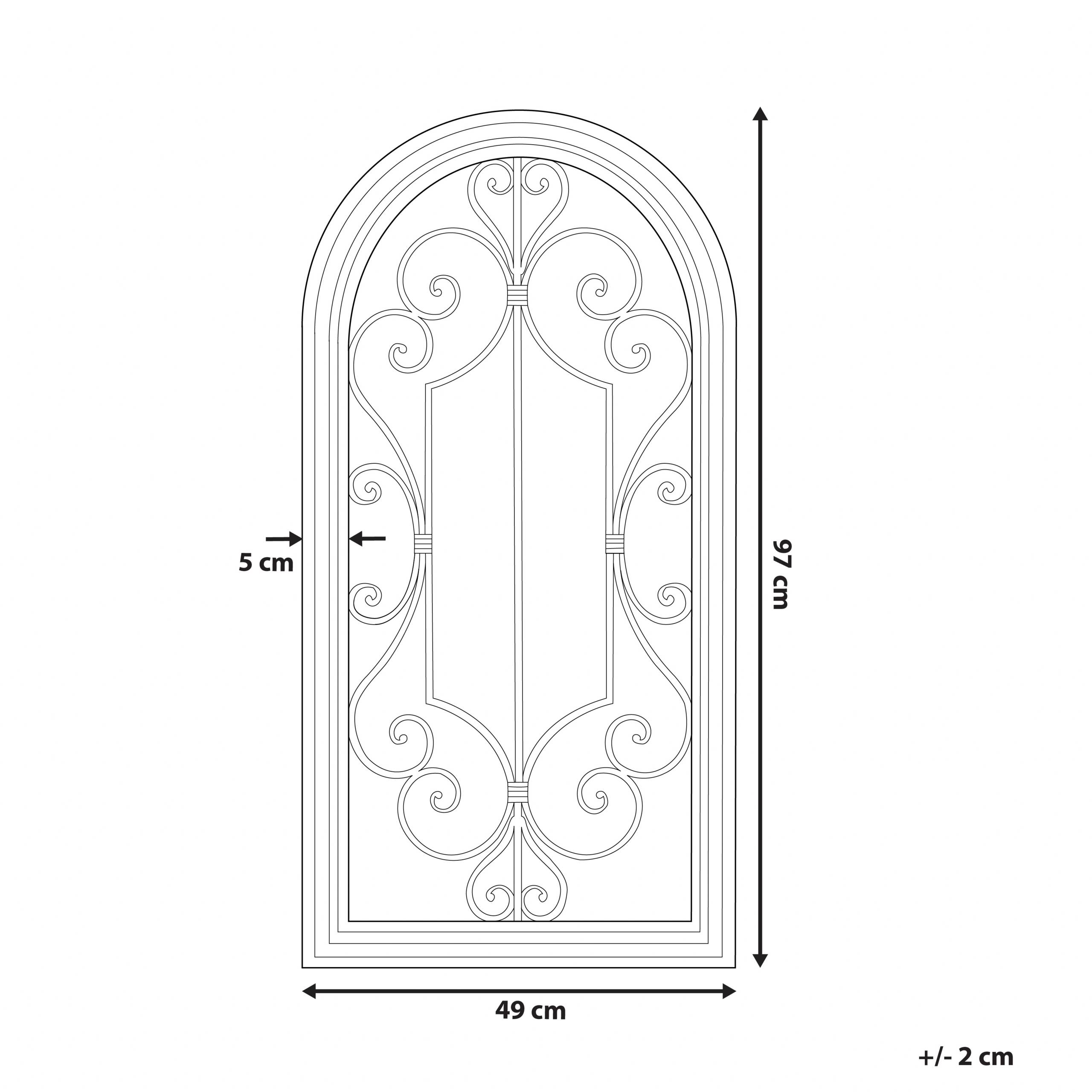 Beliani - Miroir Acier Blanc cassé CAMPEL - 49x5x97- Beliani - Image 3