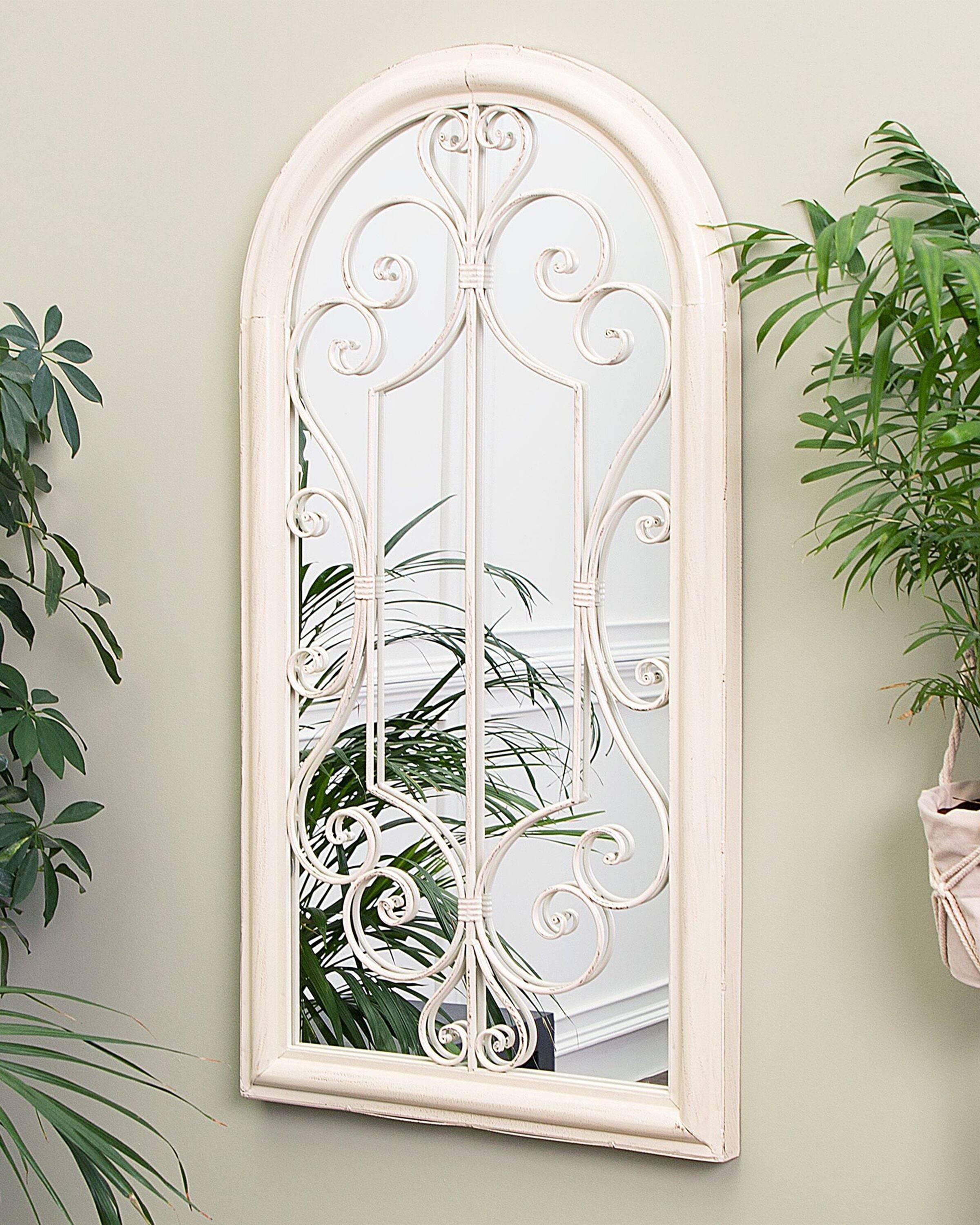 Beliani - Miroir Acier Blanc cassé CAMPEL - 49x5x97- Beliani - Image 1