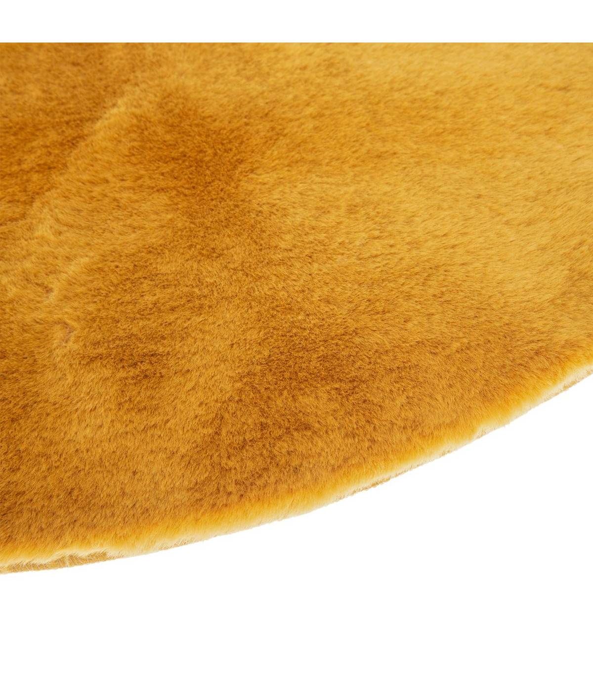 Tapis en Fourrure Ocre Extra Doux D 80 cm - Imagen 2