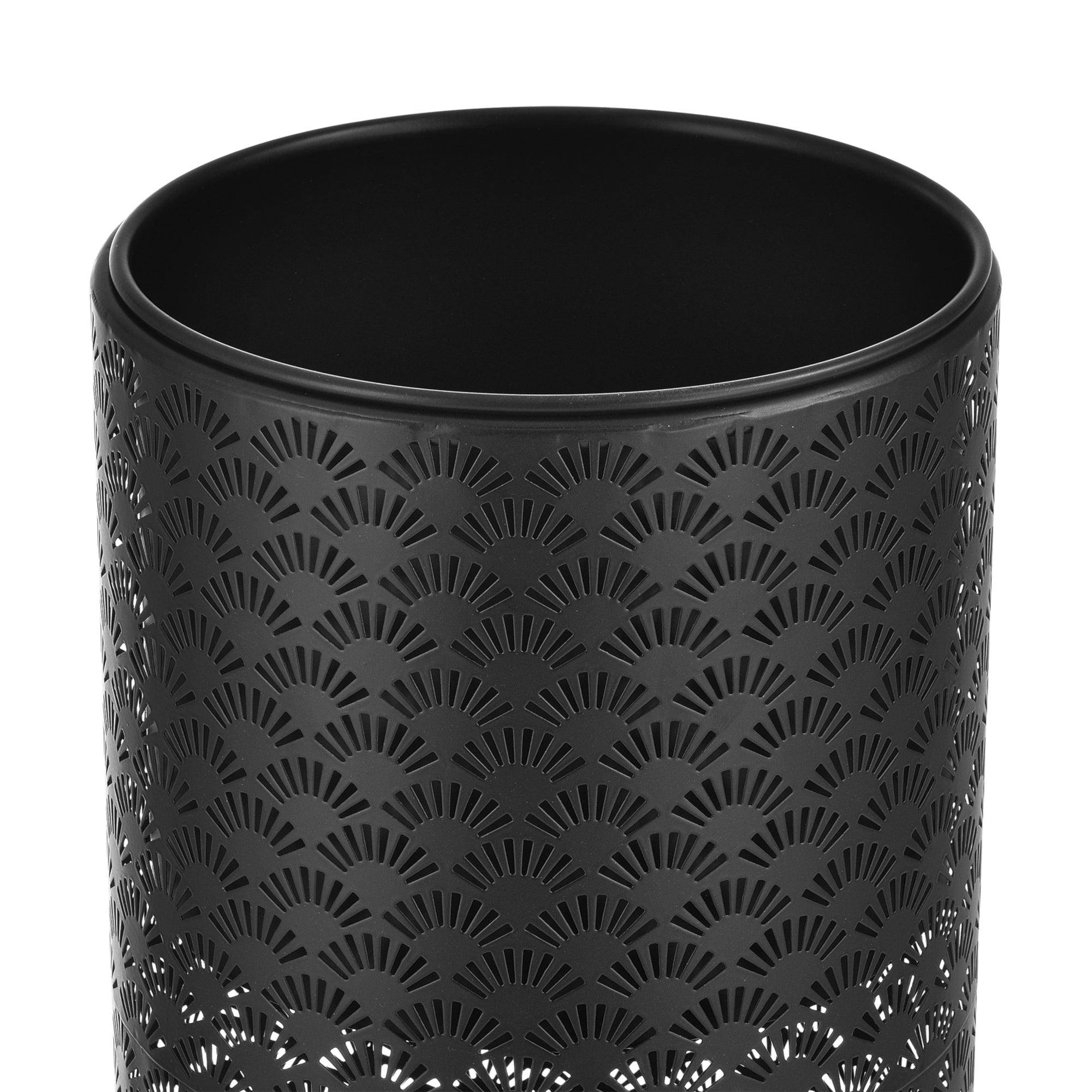 Ensemble de 2 supports de plantes lot pots de fleur set cache-pot ensemble bacs à fleurs vases métal tailles différentes noir - Image 3
