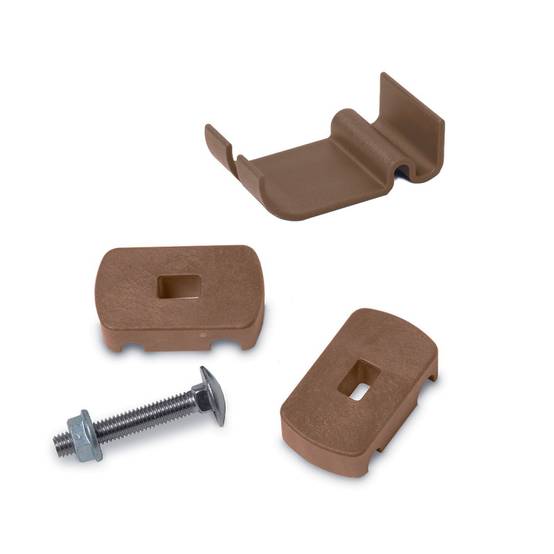 Kit complet grillage rigide occulté composite L 10m H 1m03 marron à sceller - Easy Clôture - Image 6