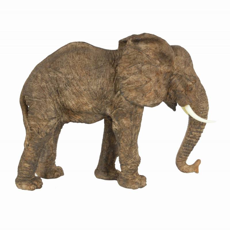 La Grande Prairie - Statuette éléphant résine 33x12x25cm - Image 1
