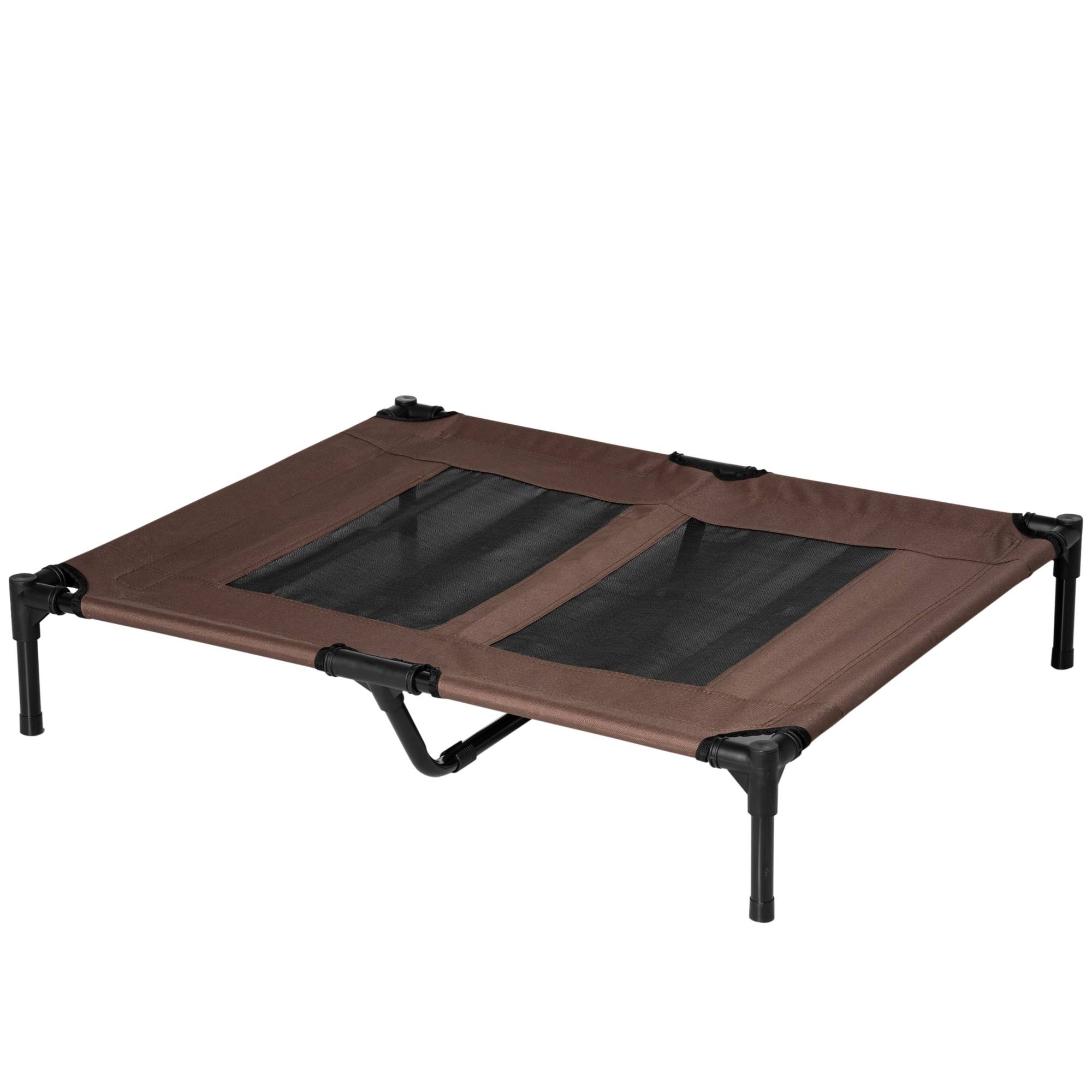 Lit surélevé rafraîchissant Tissu Oxford pour chien chat Couchage confort 92cm café - ComfortXL Outdoor Living - Image 2