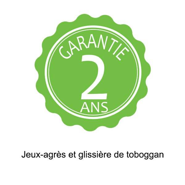 Trigano Jardin - Portique bois avec 2 balançoires + 1 plateforme avec toboggan + 1 siège face à face J-16595P4 Trigano Jardin - Imagen 8