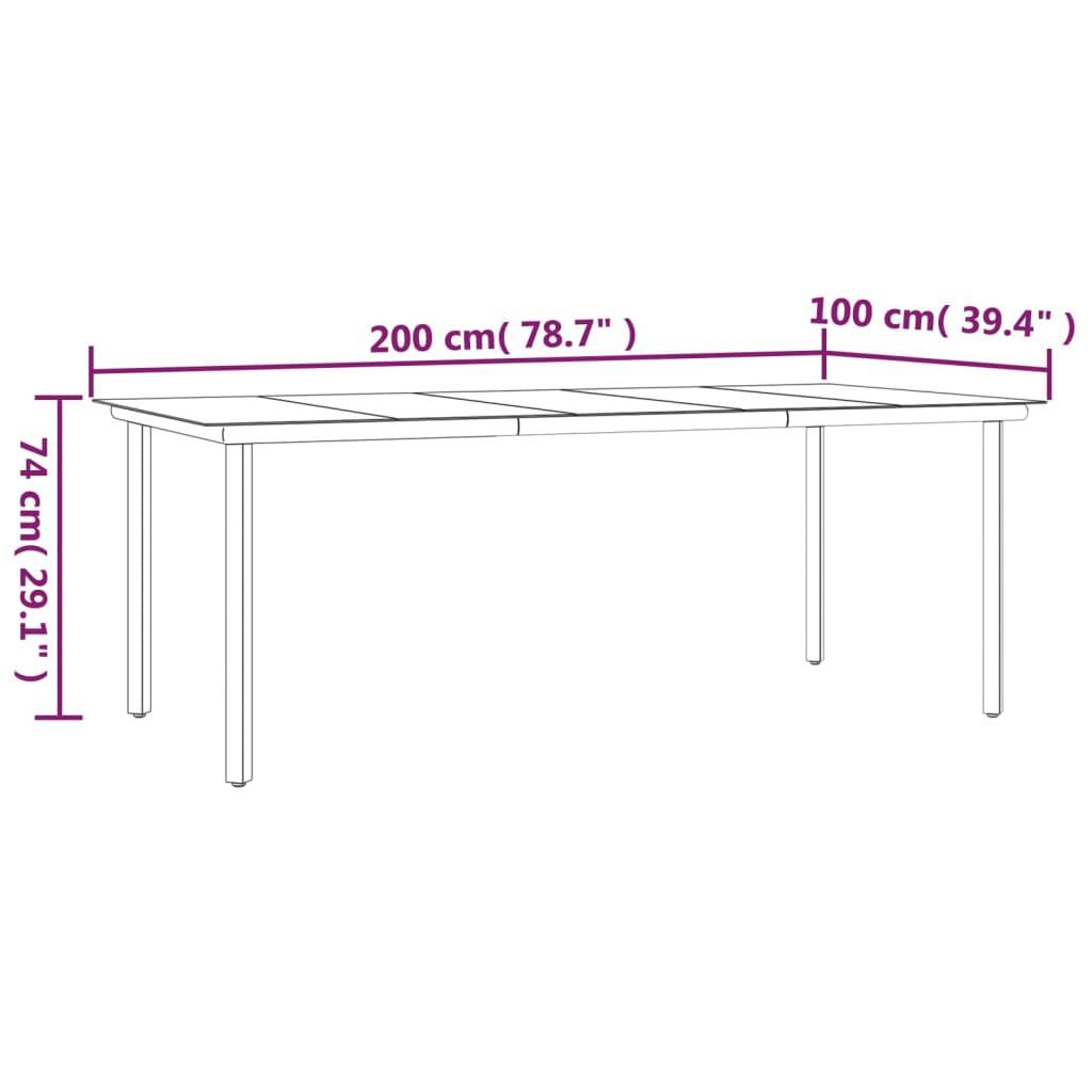 ComfortXL - Table et 8 Chaises de Jardin Noir et Crème en Résine Tressée, Plateau en Verre 200cm – ComfortXL Outdoor Living - Image 10