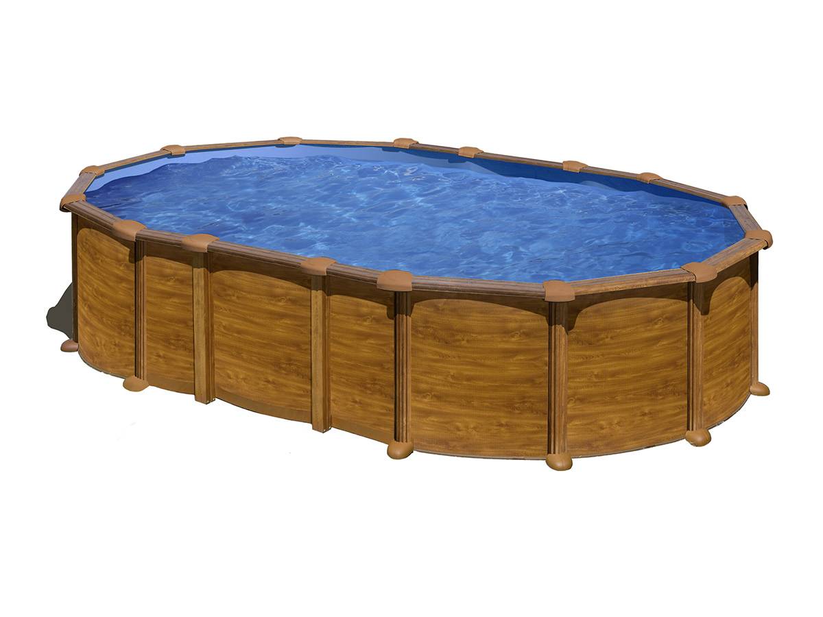Gré - Piscine acier aspect bois Amazonia ovale 6,34 x 3,99 x 1,32 m - Gré - Imagen 1