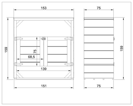 Timbela - Abri de jardin pour poubelles, Cache poubelle extérieur 1,14 m² / 2x240L - Timbela M980A-REDWOOD RED - Image 5