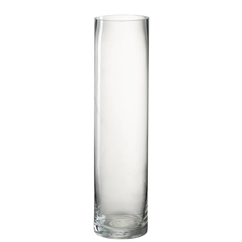 J-Line - Vase cylindrique en verre transparent 10x10x40 cm - J-Line - Image 1
