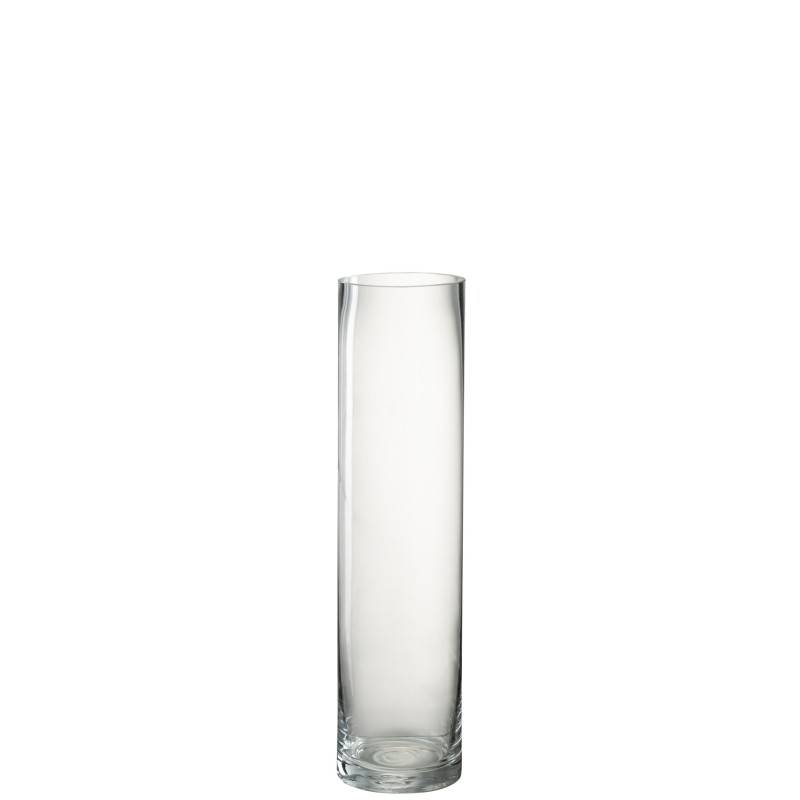 J-Line - Vase cylindrique en verre transparent 10x10x40 cm - J-Line - Image 2