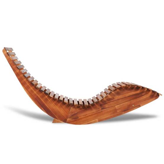 Vidaxl - Chaise longue basculante Bois d'acacia vidaXL 42652 - Imagen 2