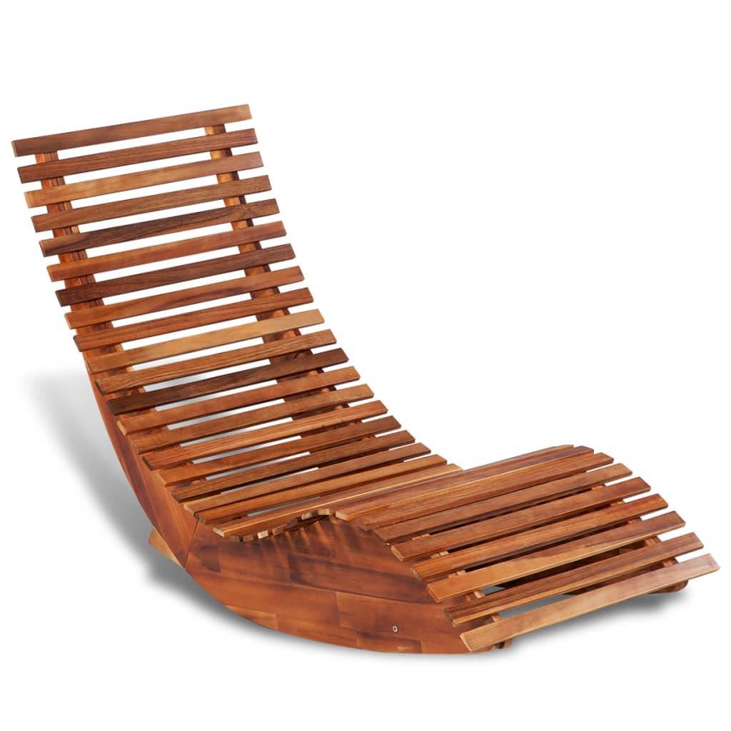 Vidaxl - Chaise longue basculante Bois d'acacia vidaXL 42652 - Imagen 1
