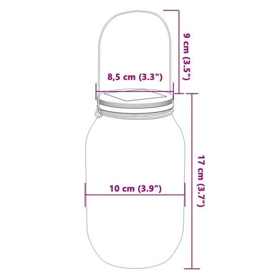 Lampe d'extérieur - Lampe de jardin solaire en verre 12 pcs blanc chaud - Image 8