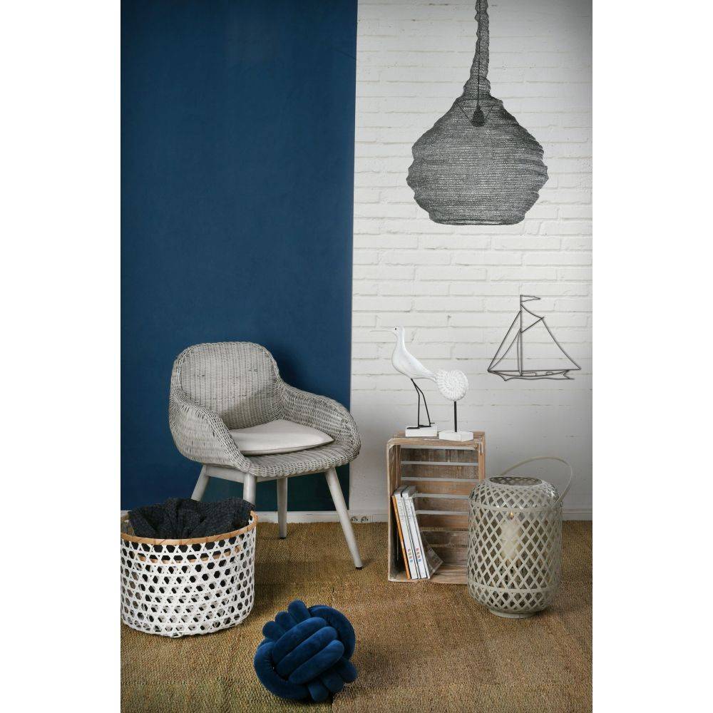 Aubry Gaspard - Corbeille de rangement en bambou ajourée (Lot de 2) - Imagen 4