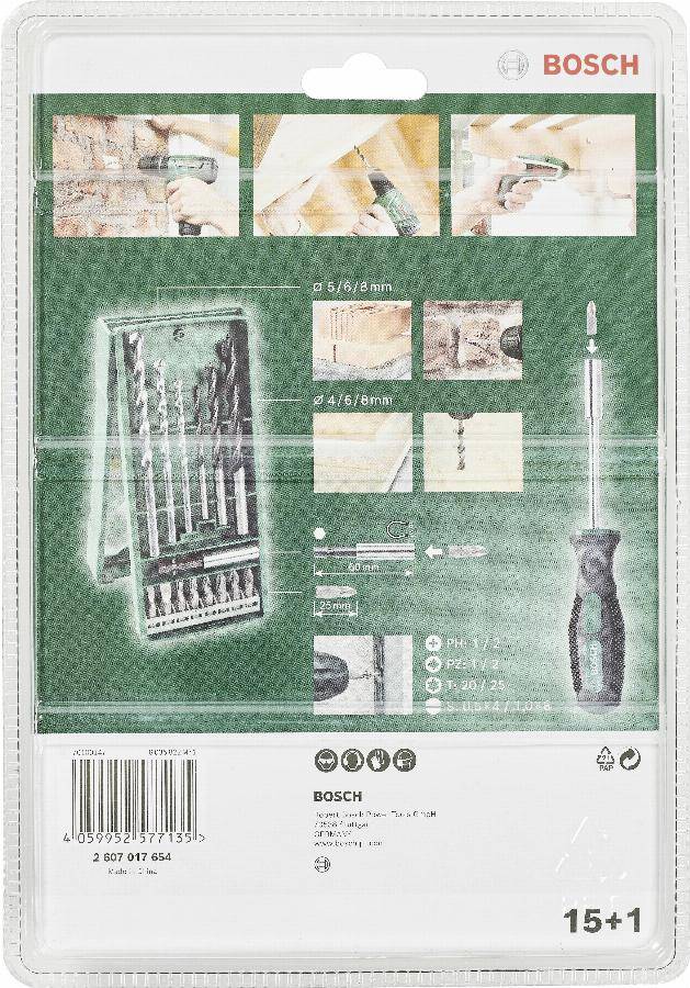 Bosch Professional - Jeu de 14 embouts et forets + tournevis porte-embout Mini X-Line BOSCH - 2607017654 - Imagen 3
