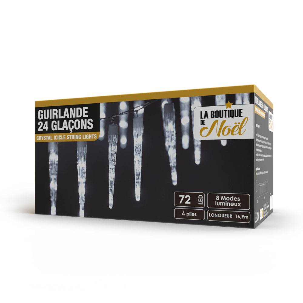 Guirlande glaçon stalactite  Noir - Image 1