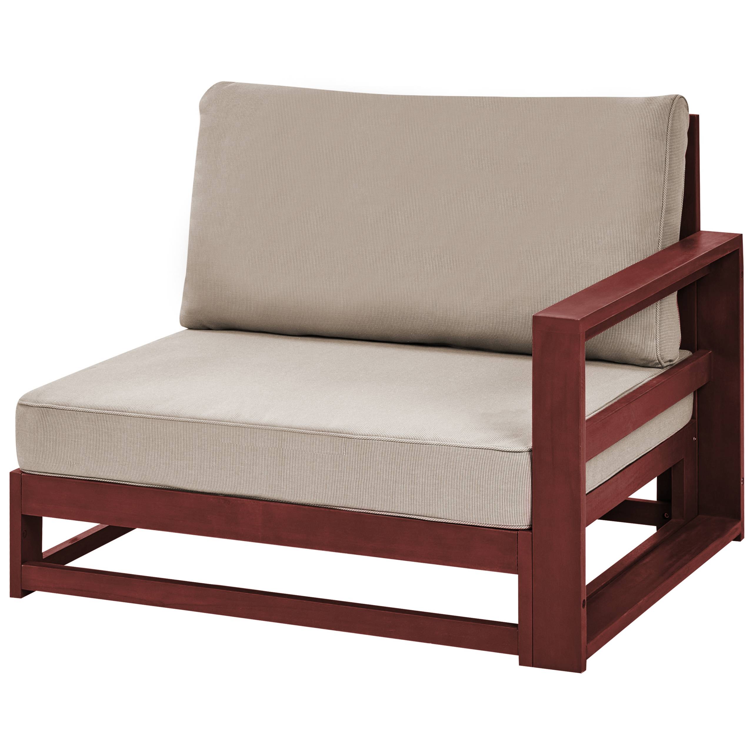 Beliani - Canapé de Jardin Acajou et Taupe en Bois d'Acacia Confort d'Assise Optimal avec Coussins pour Ensemble 2 Places Angle - Imagen 6