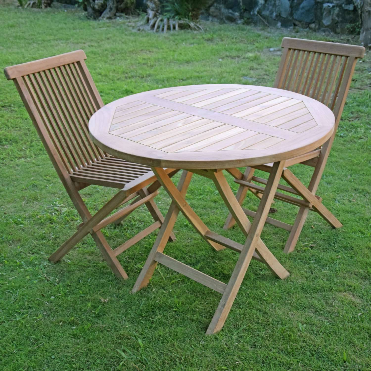 Salon de jardin en teck massif Daru, 2 places - TECK'Attitude - Imagen 2