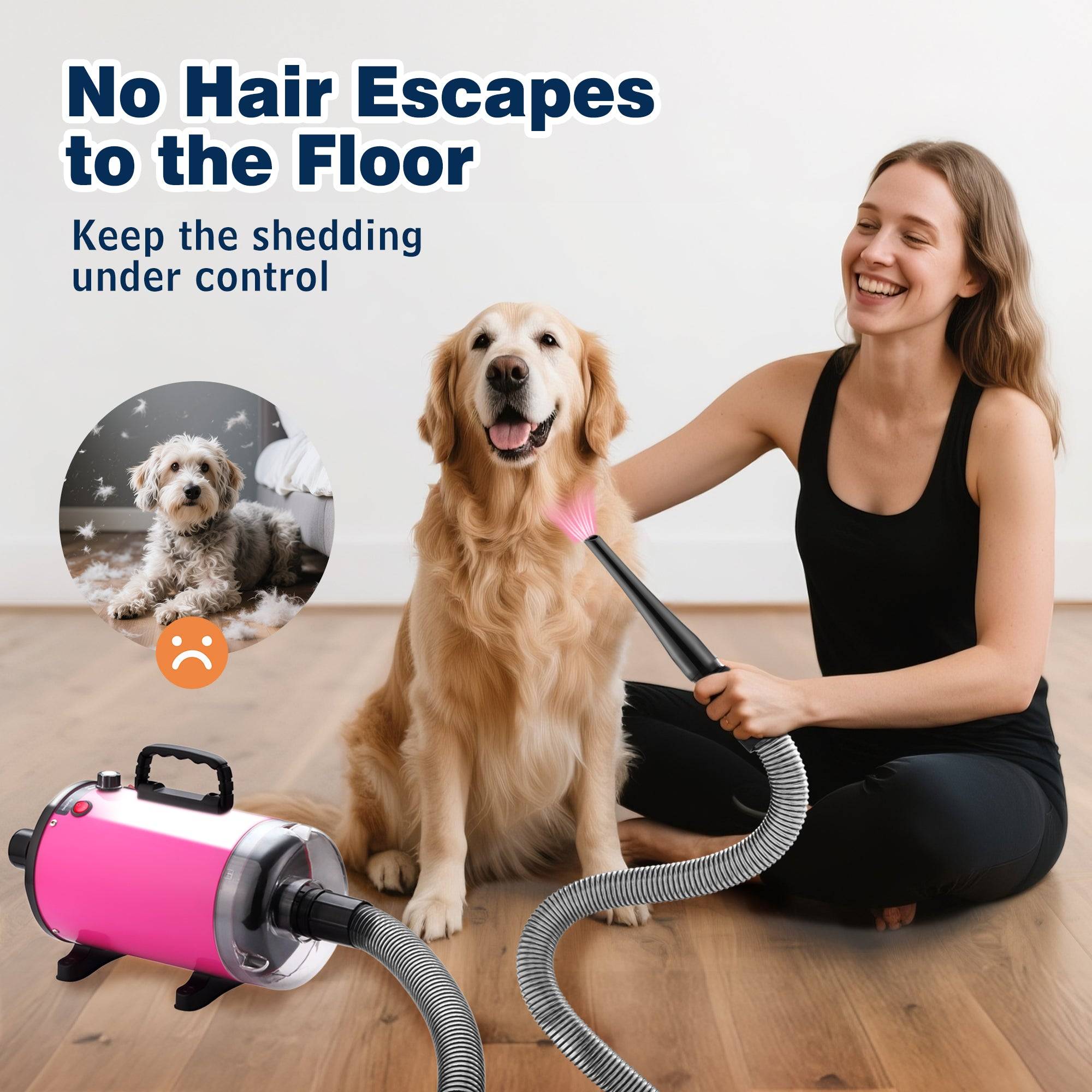 Sèche-Cheveux pour Chien Blower 3200 W, Pulseur Chien avec Aspirateur - Image 5