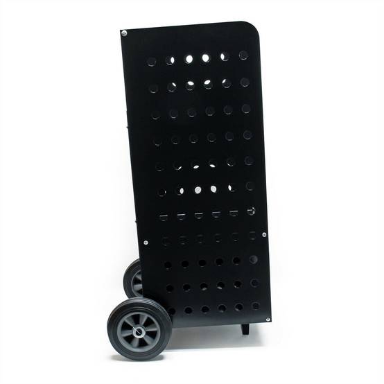 Helloshop26 - Chariot porte-bûches XL 106 cm transport de bois de chauffage cheminée diable panier noir - Imagen 2