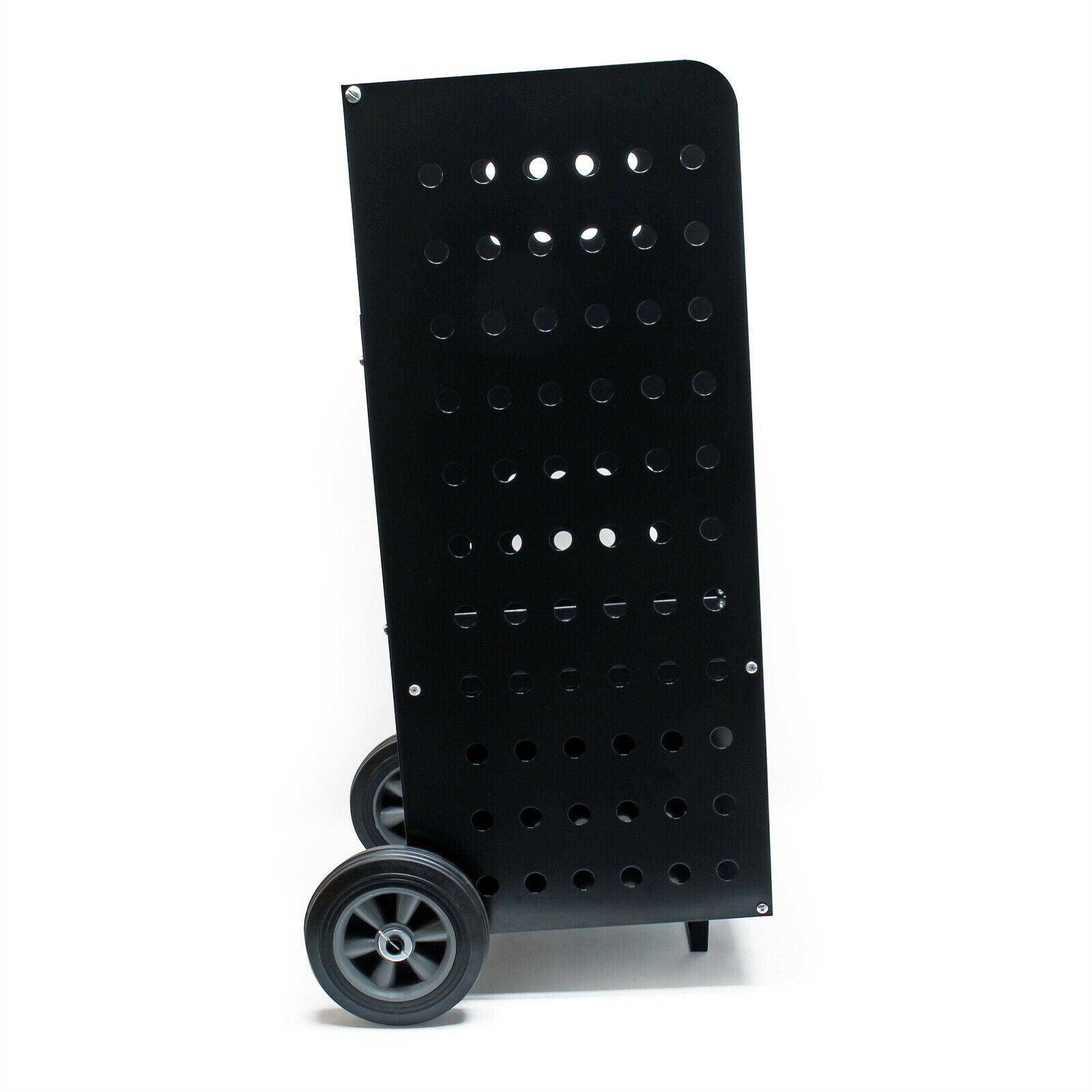 Helloshop26 - Chariot porte-bûches XL 106 cm transport de bois de chauffage cheminée diable panier noir - Imagen 2