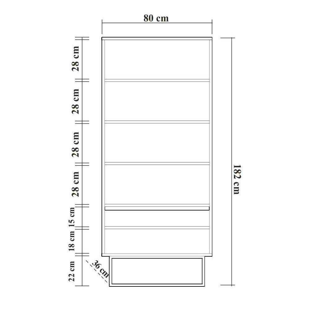 Hanah Home - Etagère en aggloméré 2 portes Rea - Imagen 3
