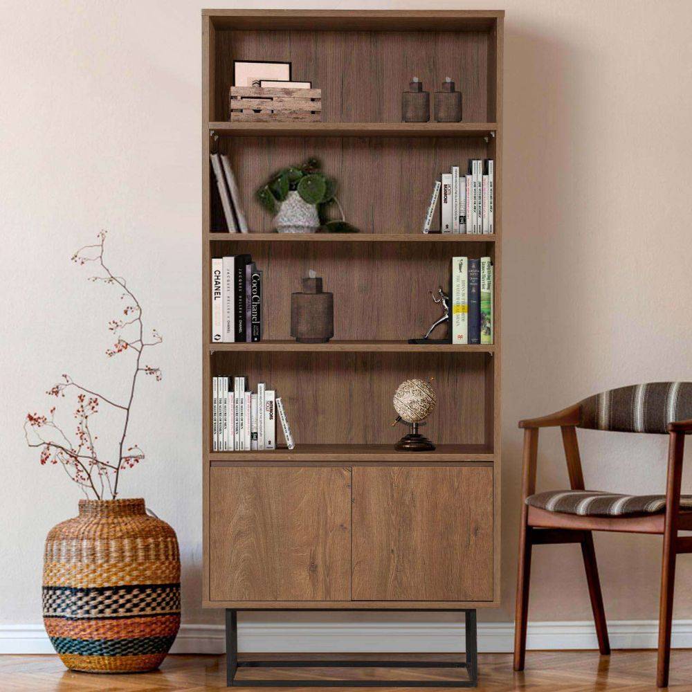Hanah Home - Etagère en aggloméré 2 portes Rea - Imagen 2