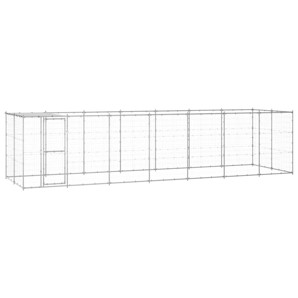Vidaxl - Chenil extérieur Acier galvanisé avec toit 16,94 m² vidaXL 3082305 - Imagen 2