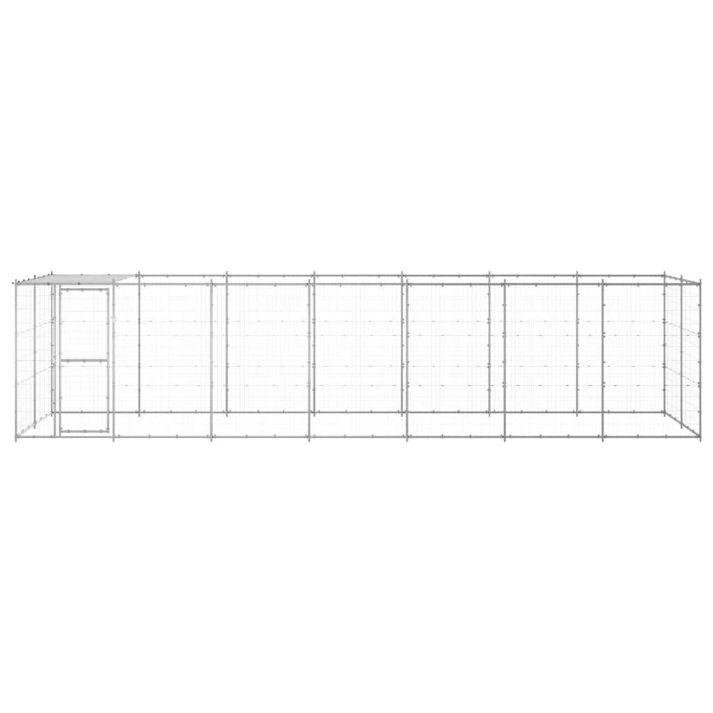 Vidaxl - Chenil extérieur Acier galvanisé avec toit 16,94 m² vidaXL 3082305 - Imagen 5