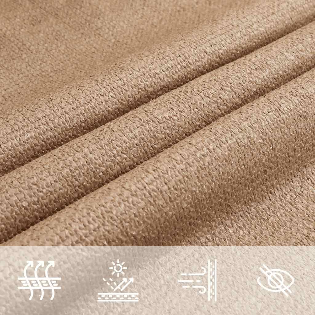 Voile d'ombrage PEHD taupe 300 x 300 cm - PANGIVO - Image 6