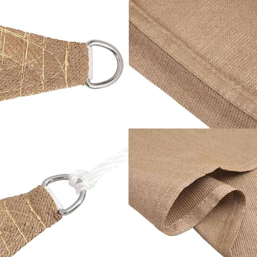 Voile d'ombrage PEHD taupe 300 x 300 cm - PANGIVO - Image 5