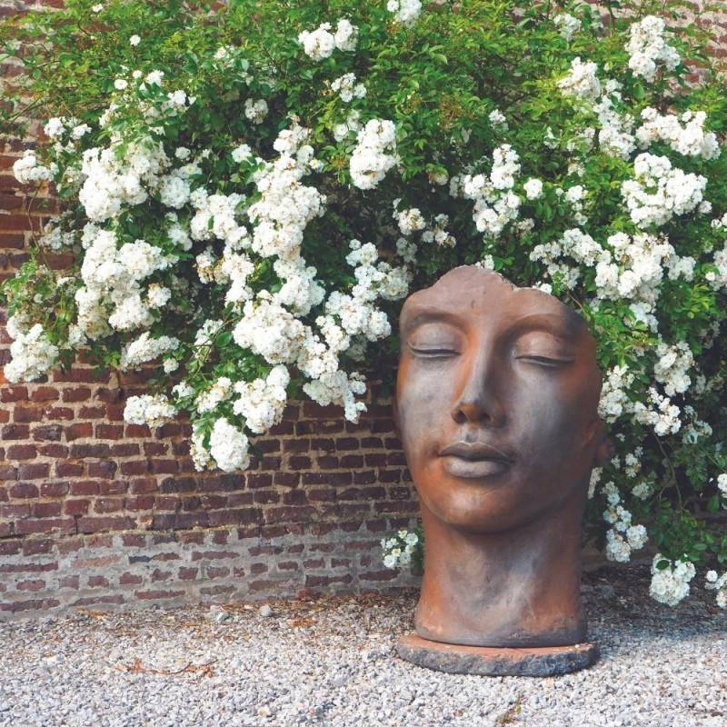 Jardinex - Statue visage femme extérieur grand format - Rouille 115 cm - Jardinex - Imagen 3