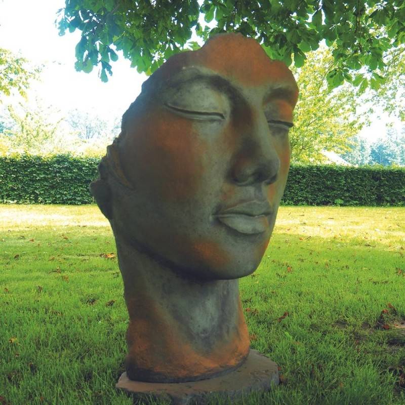 Jardinex - Statue visage femme extérieur grand format - Rouille 115 cm - Jardinex - Imagen 4