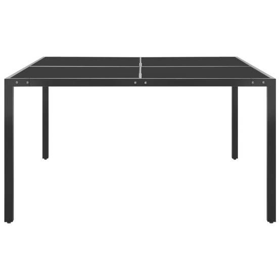 PANGIVO - Table de jardin acier et verre anthracite 130 x 130 x 72 cm - PANGIVO - Image 2