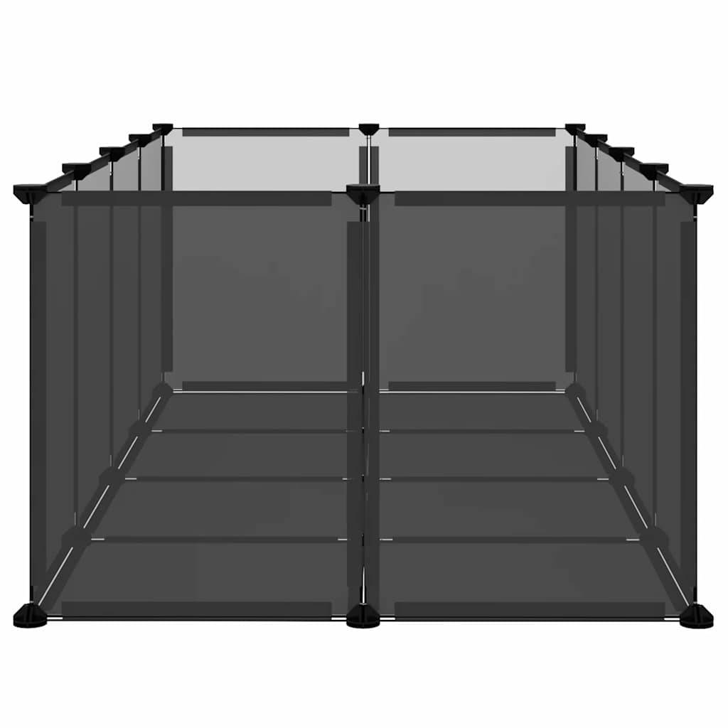 Vidaxl - Cage pour petits animaux Noir 144x74x46,5 cm PP et Acier vidaXL 340571 - Imagen 5