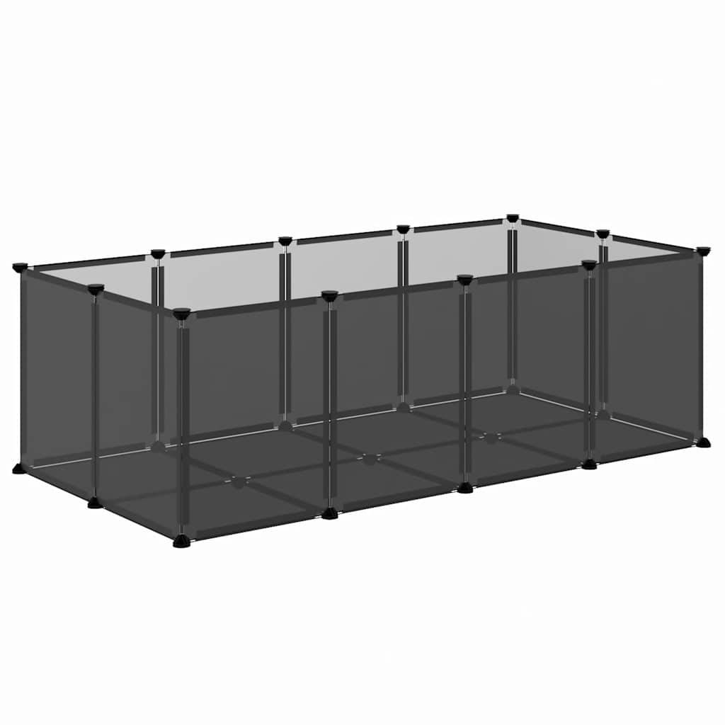 Vidaxl - Cage pour petits animaux Noir 144x74x46,5 cm PP et Acier vidaXL 340571 - Imagen 6