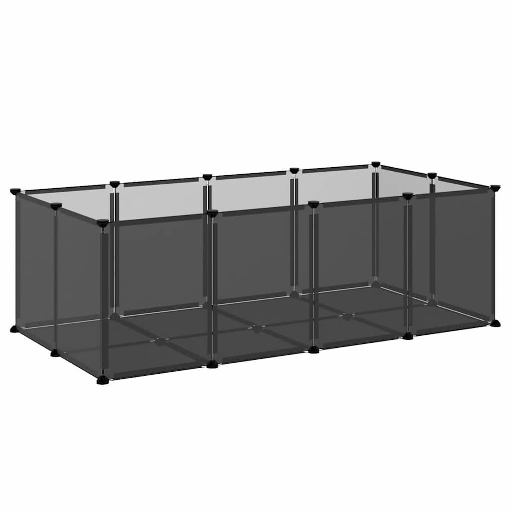 Vidaxl - Cage pour petits animaux Noir 144x74x46,5 cm PP et Acier vidaXL 340571 - Imagen 2