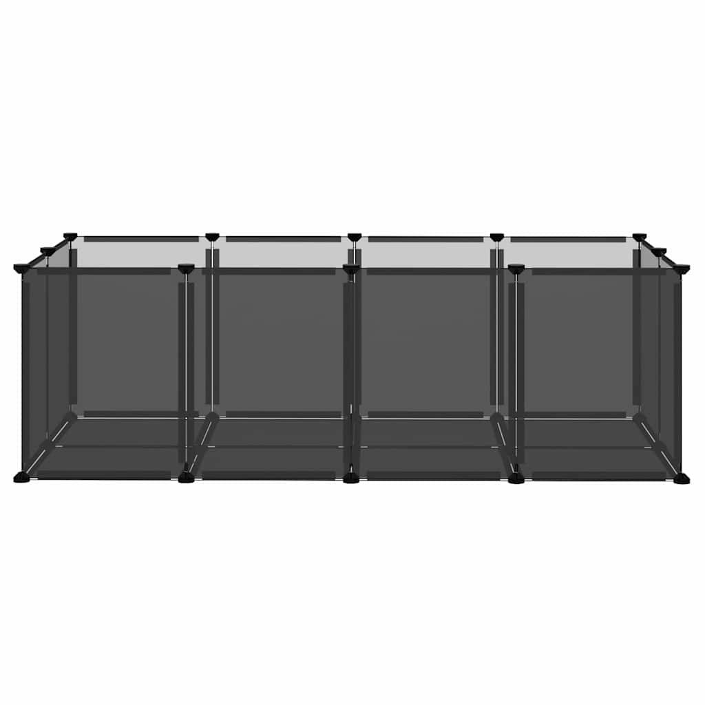 Vidaxl - Cage pour petits animaux Noir 144x74x46,5 cm PP et Acier vidaXL 340571 - Imagen 8