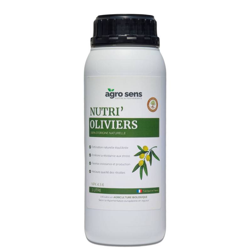 Nutri Oliviers - Engrais liquide pour oliviers - 1 litre (500 litres de préparation)