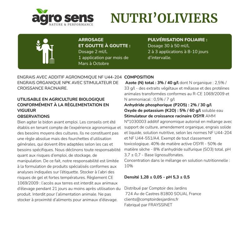 Nutri Oliviers - Engrais liquide pour oliviers - 1 litre (500 litres de préparation) - Image 5