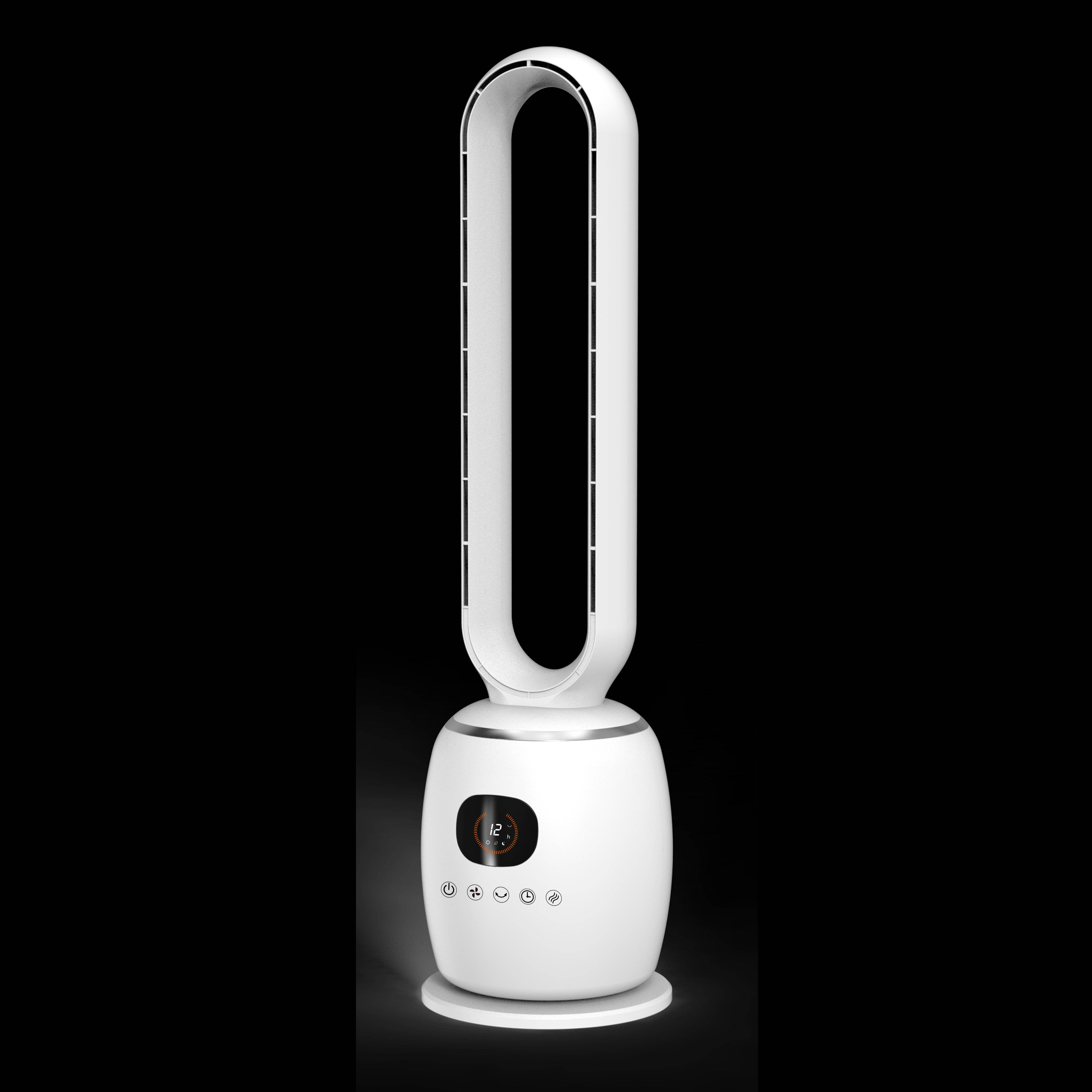 Ventilateur Colonne Sans Pale Cadelec NOTOS - 60W - Silencieux, Minuterie 12h, Oscillation Grand Angle, Affichage LED & Télécommande - Blanc - Image 2
